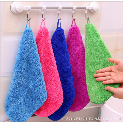 Pure Color Microfiber Strong Water Imbibition Kitchen Cleaning Towel Wholesale